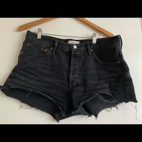 Agolde Parker Shorts Black - Picture 1 of 3